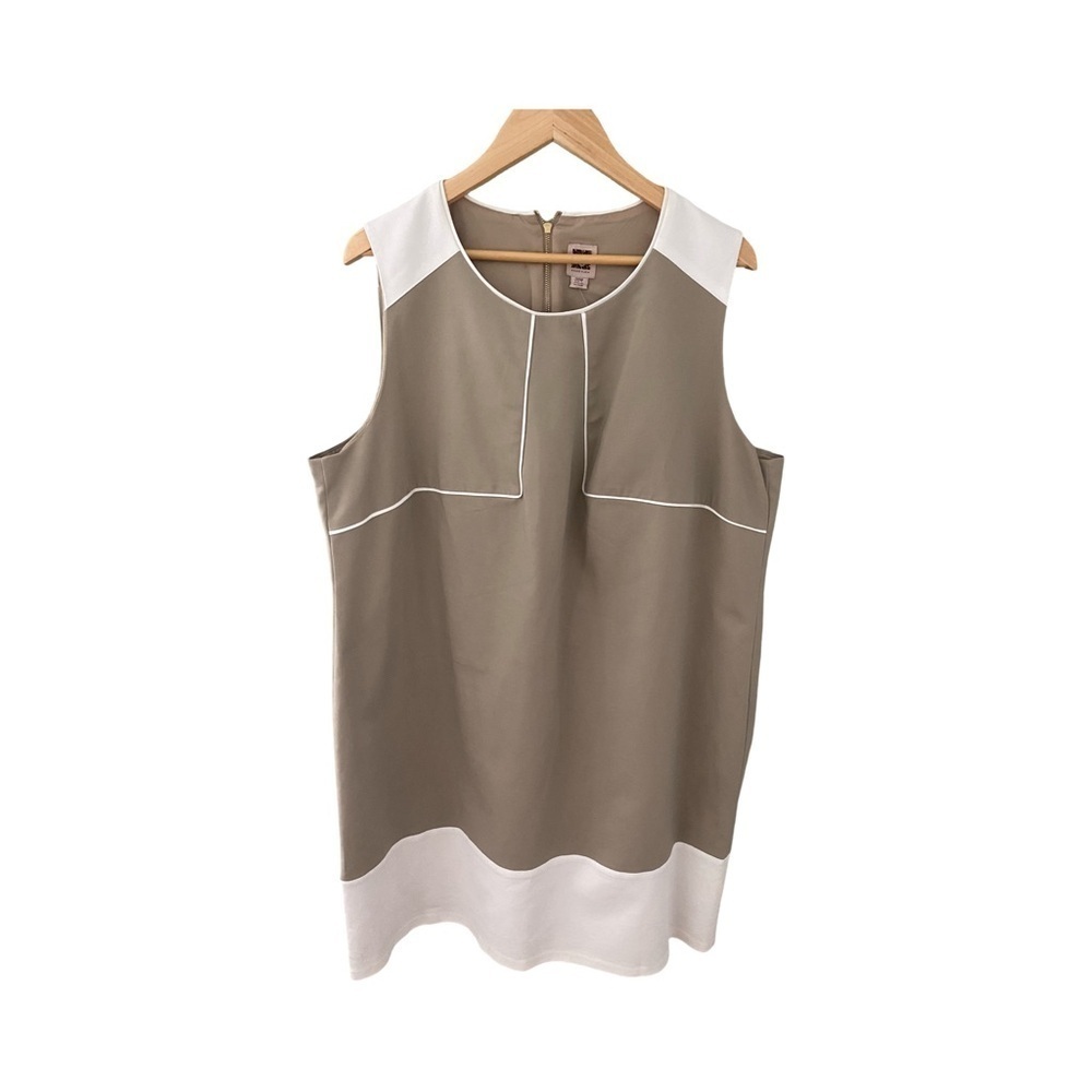 Anne Klein Color Block Tan/White Dress NWT Size 20W